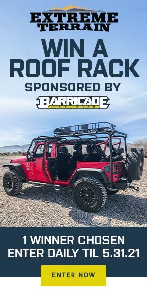 ATTN Wrangler Owners: Jeep parts are expensive as hell -  Looking for a way to get some free? Check Out ExtremeTerrain’s latest parts giveaway.  👇🏻👇🏻👇🏻👇🏻The Barricade Roof Rack giveaway launches at the start of May, and runs until 5/31/21. Participants can enter daily for the best chance to take home the grand prize: a roof rack for their Wrangler!Enter Daily Here: https://www.extremeterrain.com/wrangler-jeep-roof-racks.html