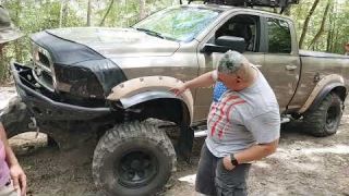 W2W Proving Grounds: Fullsize truck madness! Dodge Ram 1500 on Boggers squeezes through Jeep course!