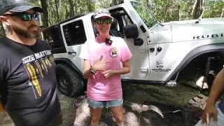Proving Grounds: JKU & JLU vs "Big Daddy" tire obstacle. Can Lisa's 37s cross the 5,000 pound tire?